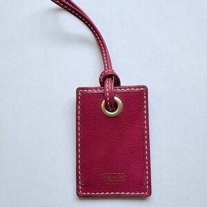 Coach Pink Leather Hang Tag